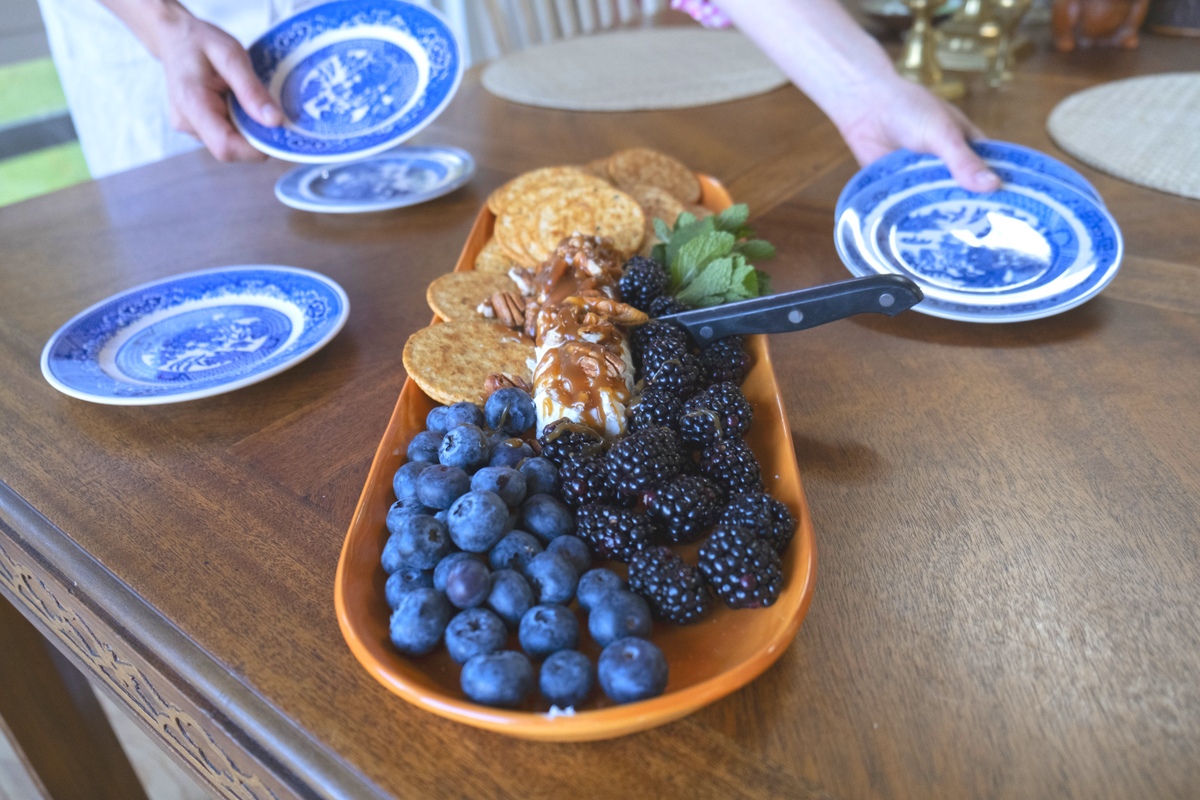 Scamps Recipes: Toffee Sauce Goat Cheese Platter