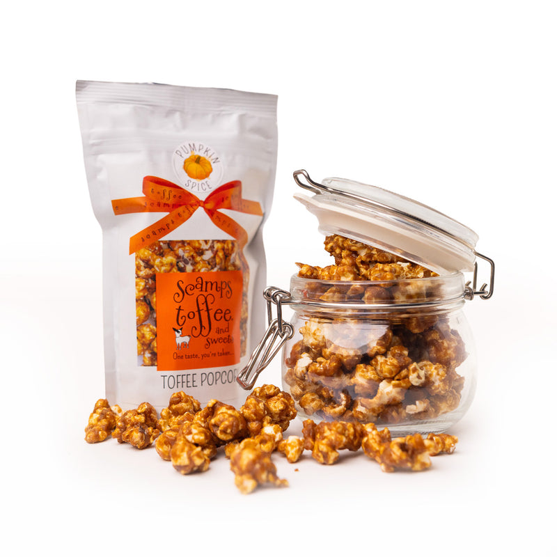 Pumpkin Spice Toffee Popcorn - Pack of Six (6) Mini-Pops